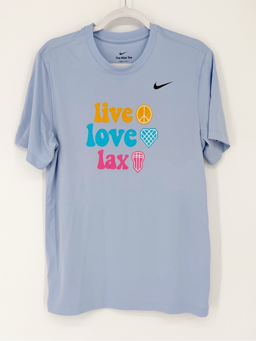 Nike Dri-Fit Women's Live Love Lax Lacrosse T-Shirt Medium